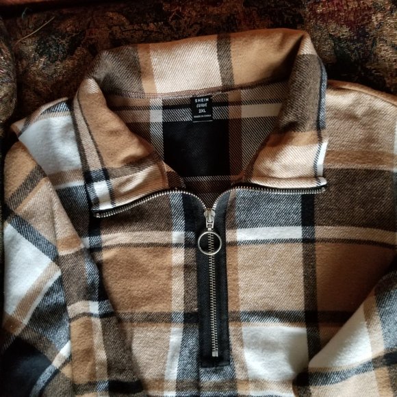 COPY - NWOT plaid/check/colour block, long sweater/top, Shein, XL, soft poly - Picture 4 of 7